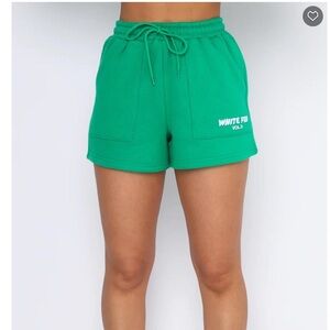 Whitefox volume 3 green trackie shorts